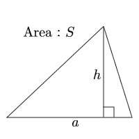 Area of triangle(Base and height)