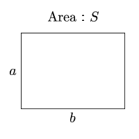 Area of rectangle