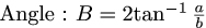 Formula of the angle of rhombus