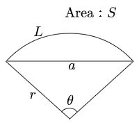Area of fan shape