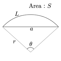 Area of bow shape