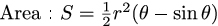 Formula for area of segment