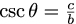 Cosecant Formula of cscθ