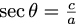 Secant Formula of secθ