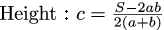 Formula for length of one side of cuboid given surface area